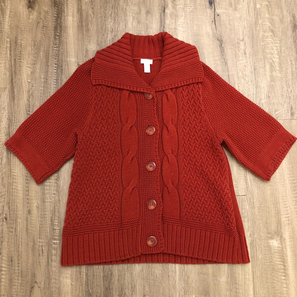 Chico’s Short Sleeve Knitted Sweater